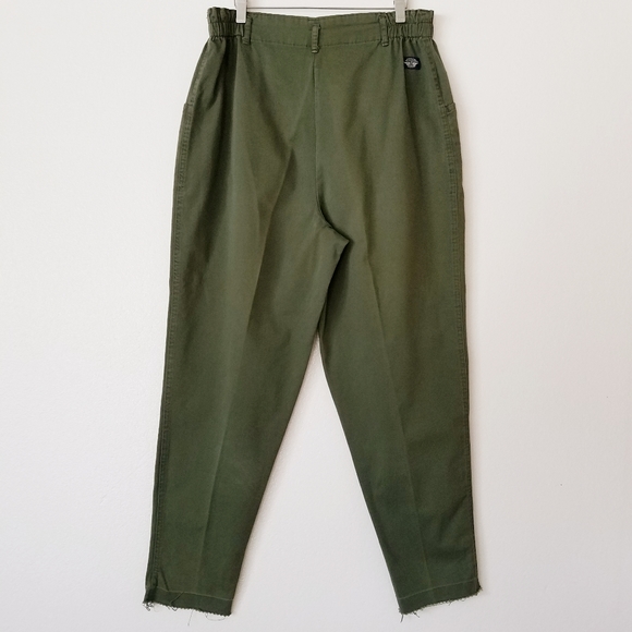 Vintage olive green pleaded front trouser pants - Picture 12 of 12